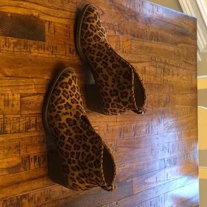 Leopard ankle booties animal print
